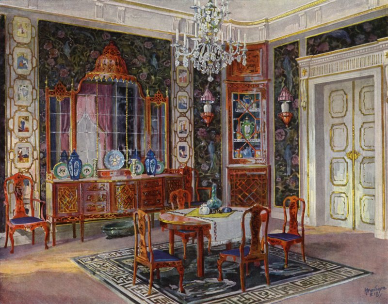 Spisestue (farve litho) af Hermann Gerson