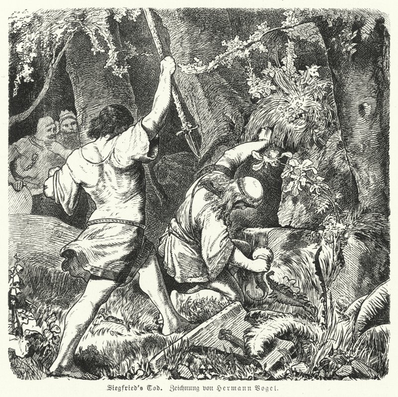 Siegfrieds død af Hermann Vogel