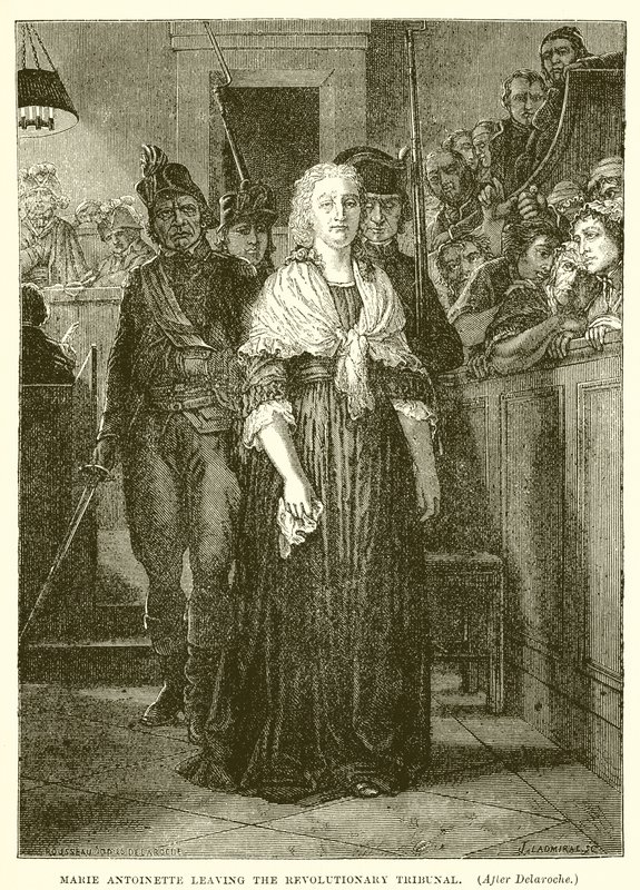 Marie Antoinette forlader det revolutionære tribunal af Hippolyte Delaroche