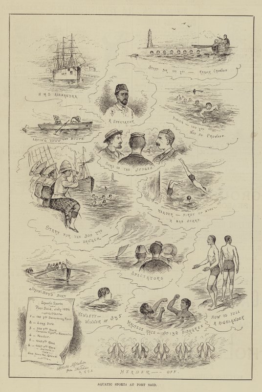Vandsport ved Port Said af Horace Morehen