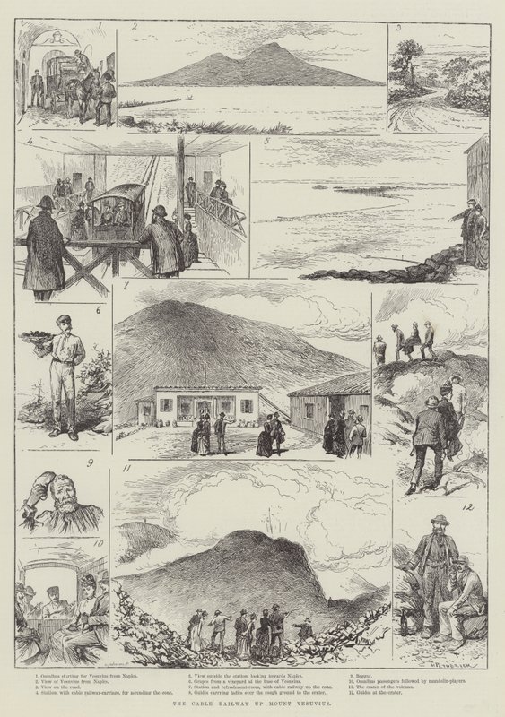Kabelbanen op ad Vesuv af Horace Petherick