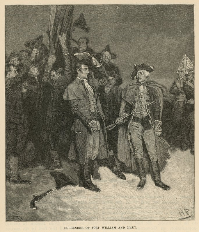 Overgivelse af Fort William og Mary af Howard Pyle