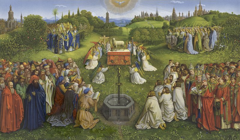 Tilbedelse af det mystiske lam af Jan van Eyck