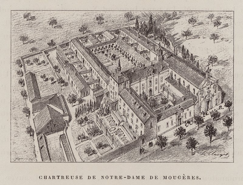 Chartreuse De Notre-Dame De Mougeres (gravering) af Hubert Clerget