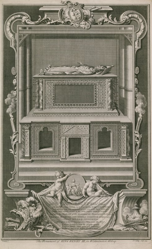 Monumentet af kong Henrik III af Hubert Francois Gravelot