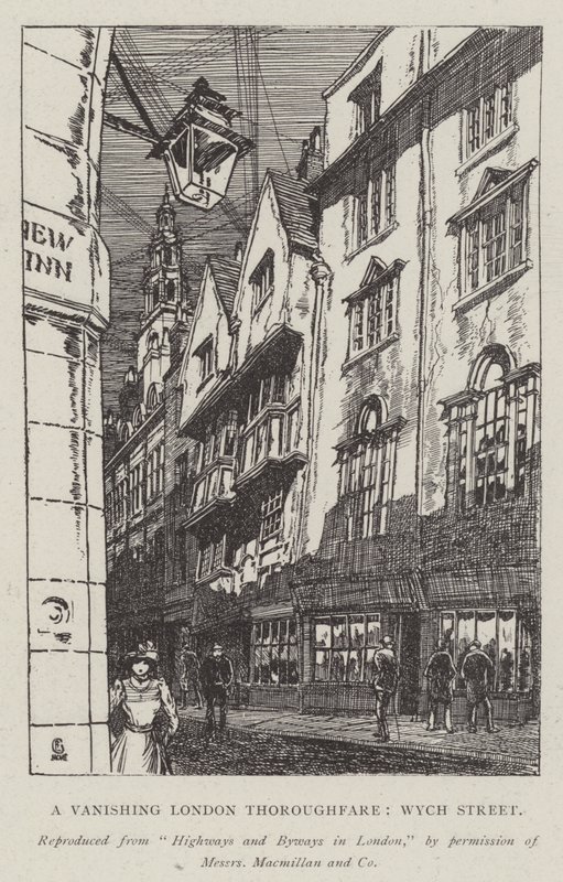 En forsvindende London Thoroughfare, Wych Street af Hugh Thomson