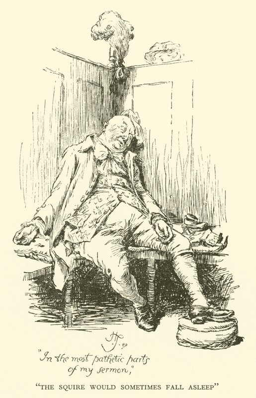 Squire ville nogle gange falde i søvn (gravering) af Hugh Thomson