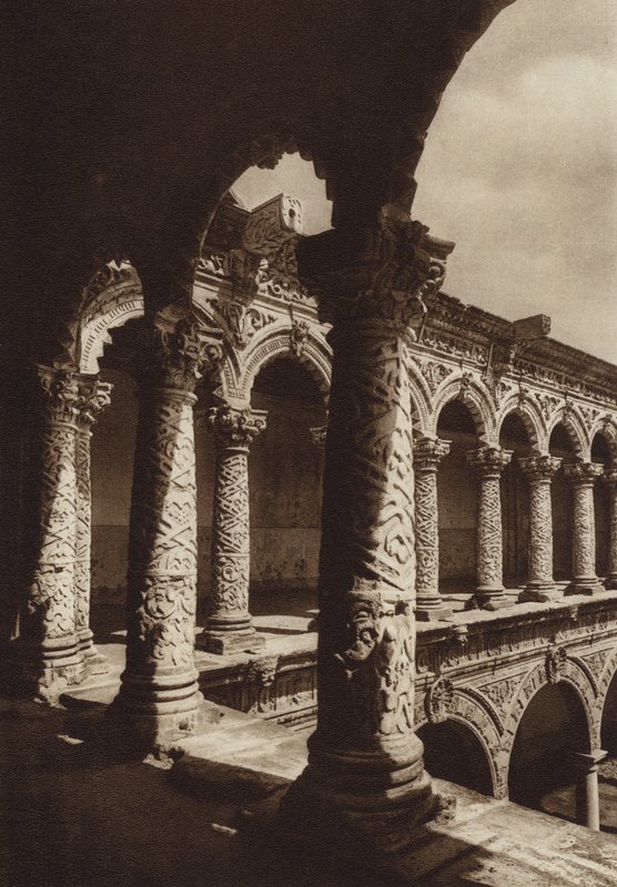 Mexico: Hovedstaden Mejico, Monasterio Merced (s/h-foto) af Hugo Brehme