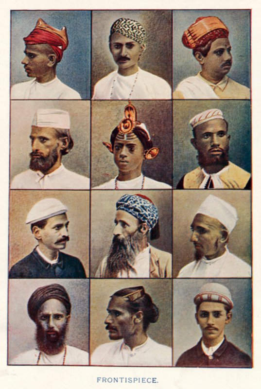 Indiske indfødte: Frontispice (farvet foto) af Indian photographer