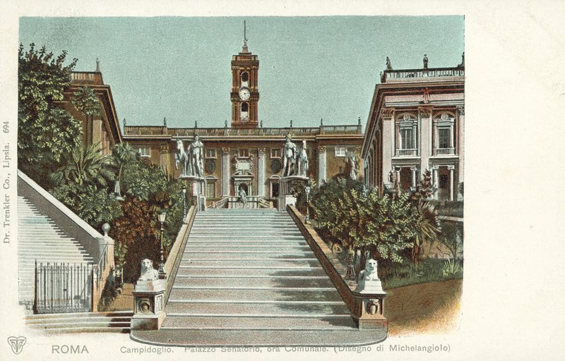 Campidoglio, Rom (farvefoto) af Italian Photographer