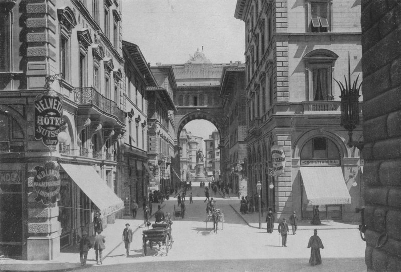 Firenze, Via Strozzi (s/h foto) af Italian Photographer