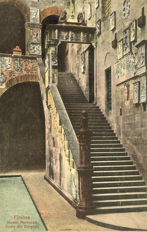 Firenze, Italien, Bargello, Trappe af Italian Photographer