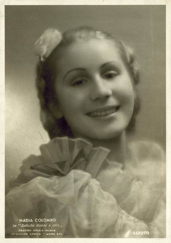 Nadia Colombo, italiensk ballerina (s/h-billede) af Italian Photographer