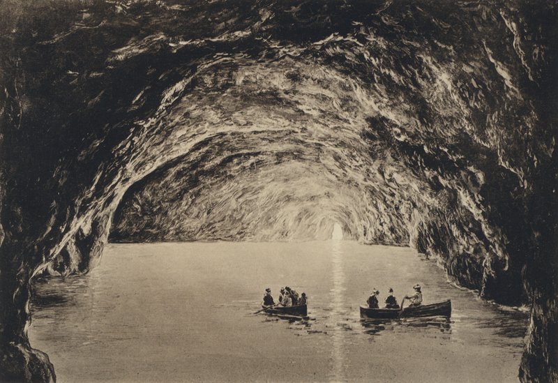 Napoli: Capri, Blue Grotto (s/h foto) af Italian Photographer