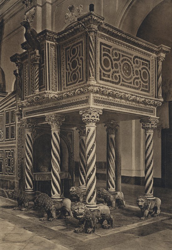 Napoli: Ravello, Duomo, Prædikestol (s/h foto) af Italian Photographer