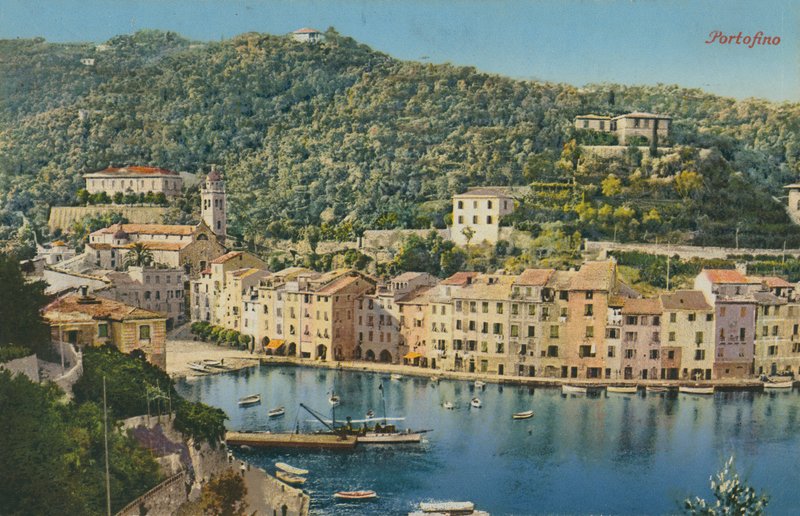 Portofino, Italien. Postkort sendt i 1913. af Italian Photographer