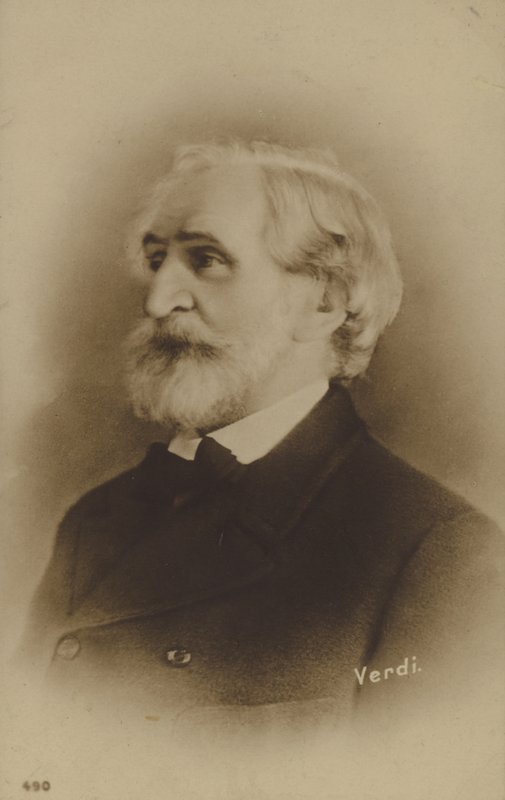 Portræt af Giuseppe Verdi af Italian Photographer