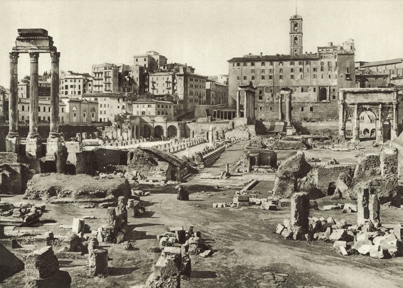 Forum Romanum og Basilica Julia af Italian Photographer