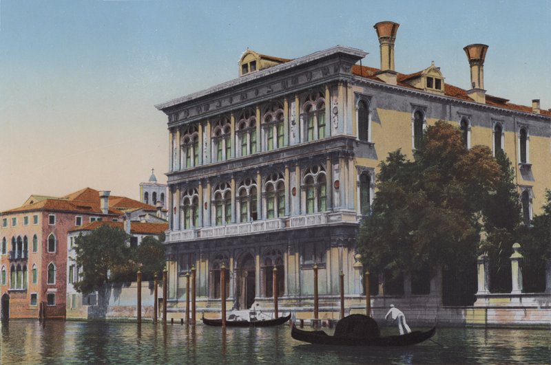 Venedig, Canal Grande, Palazzo Vendramin (farvet foto) af Italian Photographer