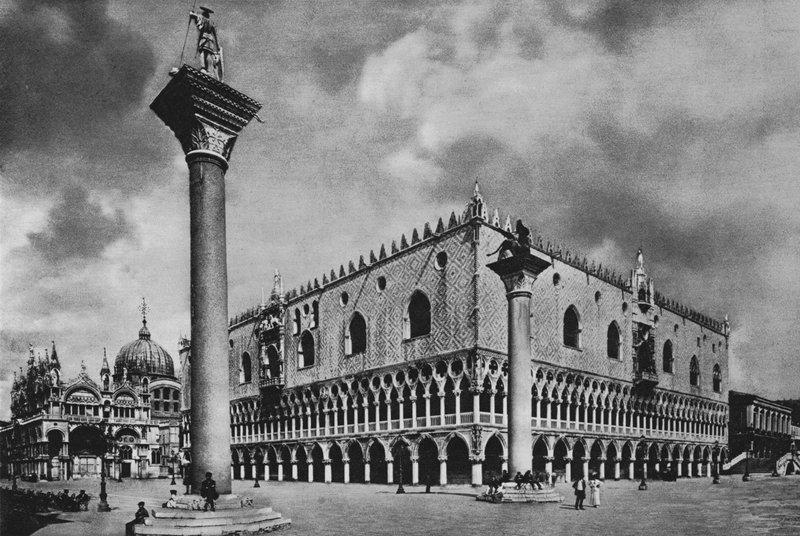 Venedig, Dogepaladset (s/h foto) af Italian Photographer
