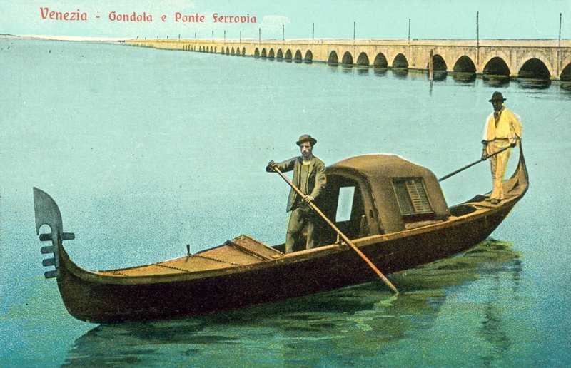 Venedig, gondol, Ponte Ferrovia af Italian Photographer