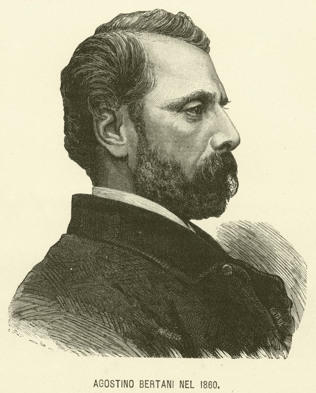 Agostino Bertani i 1860 (gravering) af Italian School