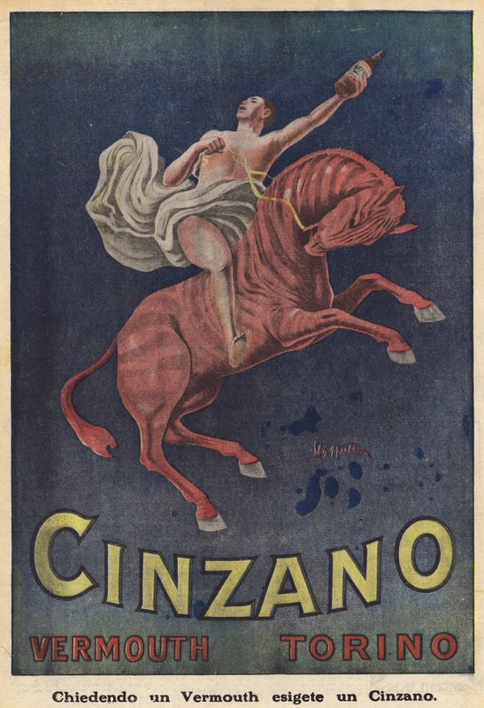 Cinzano Vermouth Torino (farvelitografi) af Italian School