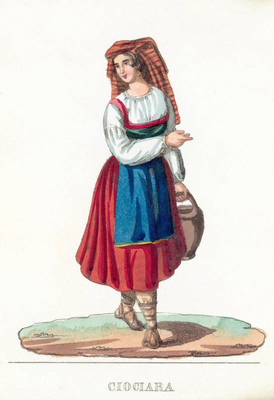 Ciociara (farvet gravering) af Italian School