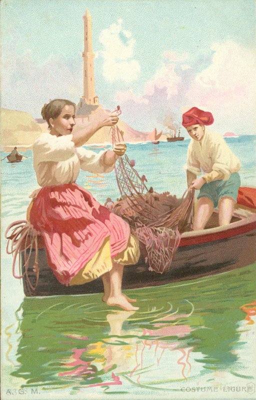 Costume Ligure (chromolitho) af Italian School