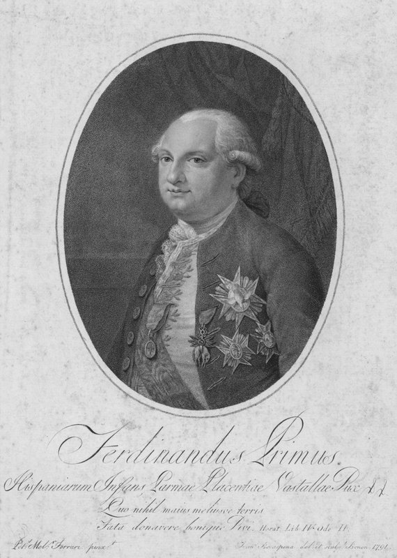 Ferdinand I, hertug af Parma (gravering) af Italian School