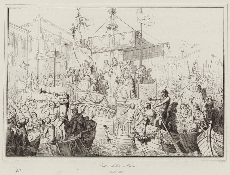 Festa delle Marie, 1200-tallet (gravering) af Italian School