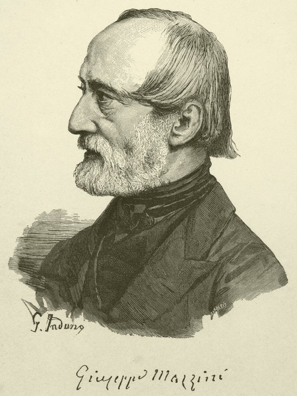 Giuseppe Mazzini (gravering) af Italian School