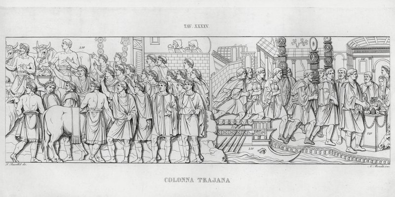 Trajans søjle, Trajans søjle (gravering) af Italian School