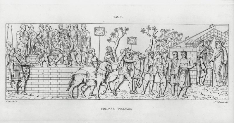 La Colonna Trajana, Trajans søjle (gravering) af Italian School