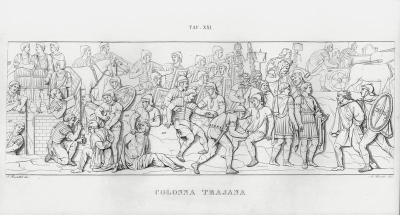 La Colonna Trajana, Trajans søjle (gravering) af Italian School