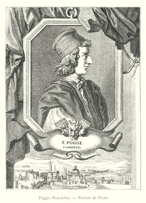 Poggio Bracciolini, Portrait de Picart (gravering) af Italian School