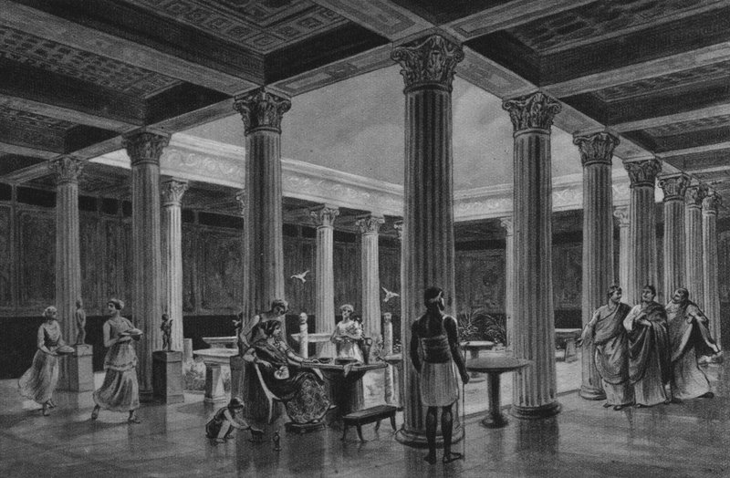 Pompeji: House of the Vettii (litho) af Italian School