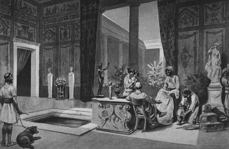 Pompeji: House of Meleager (litho) af Italian School