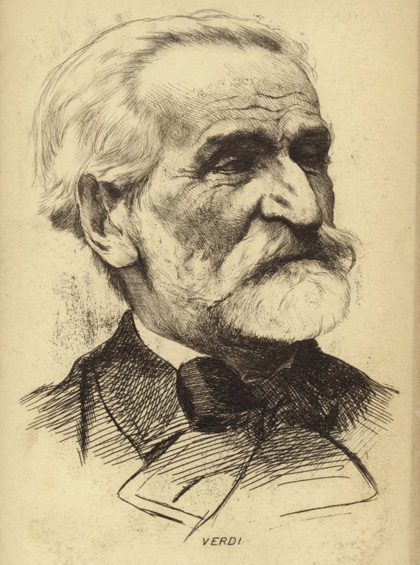 Portræt af Giuseppe Verdi af Italian School
