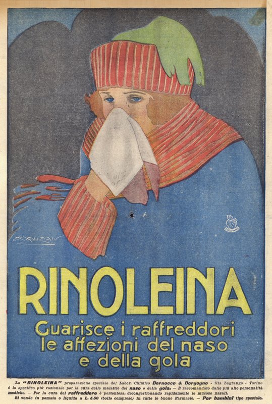 Rinolein (farvelitografi) af Italian School
