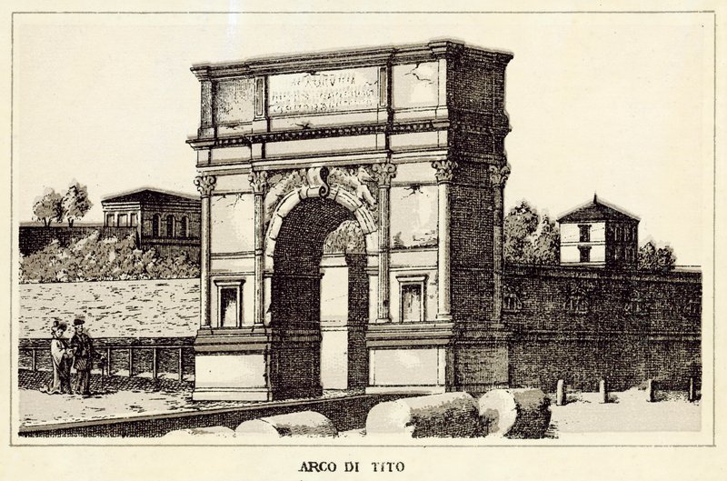 Rom: Titusbuen (litho) af Italian School