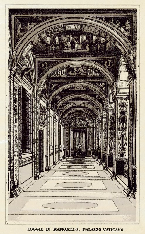 Rom: Loggie Di Raffaello, Vatikanets palads (litho) af Italian School