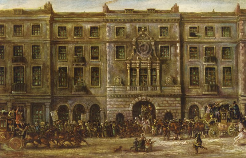 The Bull und Mouth, Aldersgate Street, City, London af J.C. Maggs