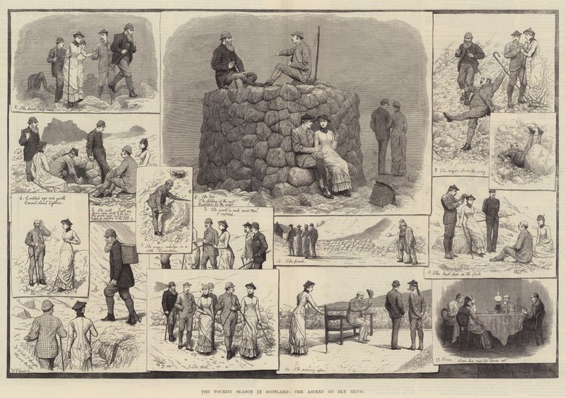 Turistsæsonen i Skotland, bestigningen af Ben Nevis af J.M.L. Ralston