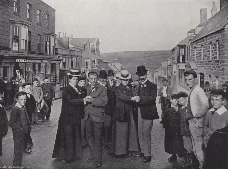 Helston Flora Day, tidlige dansere af J. Benjamin Stone