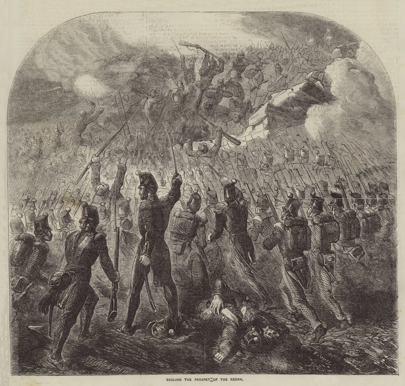 Skalering af Redans brystning af J. H. Nicholson