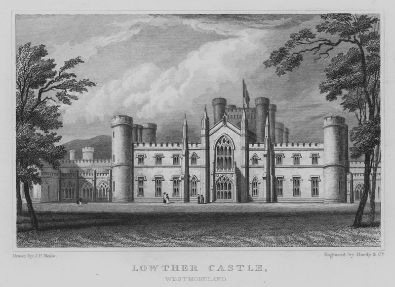 Lowther Castle, Westmoreland (gravering) af John Preston Neale
