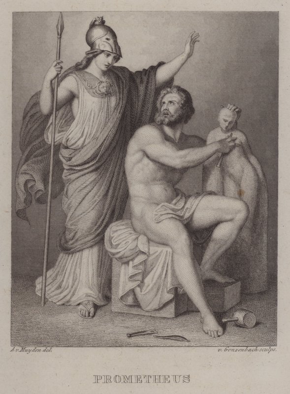 Prometheus (gravering) af Jacques Alfred van Muyden