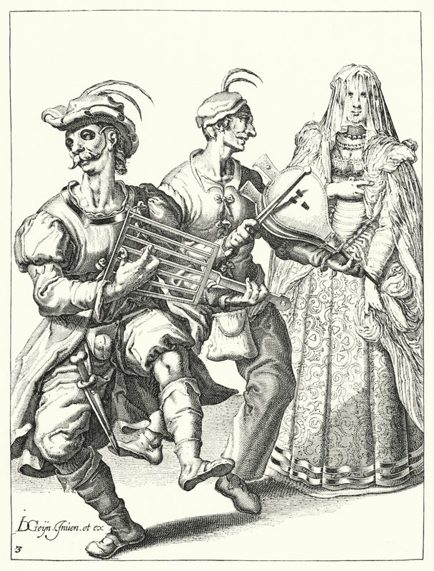 Maskerade (gravering) af Jacques II de Gheyn