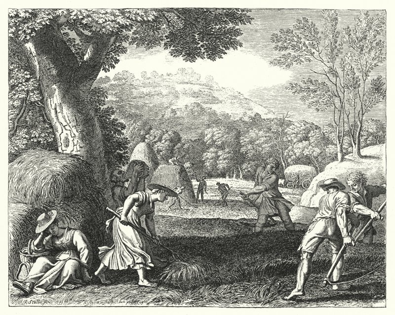 Høstscene (gravering) af Jacques Stella